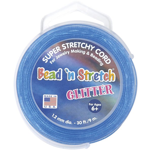 Toner Crafts Bead 'N Stretch Glitter, 1.2mm, Blue