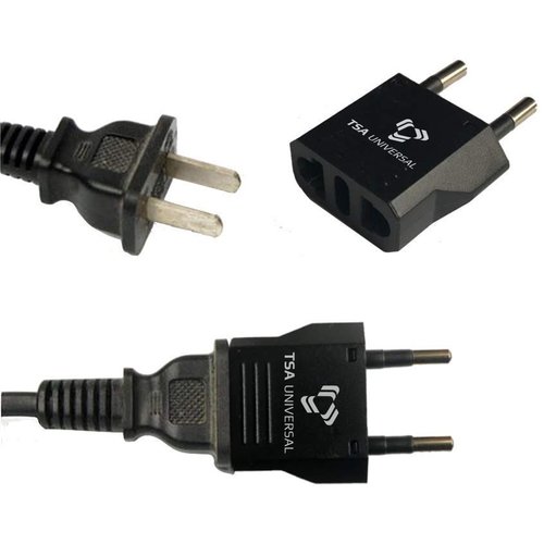 United States to Ethiopia Travel Power Adapter to Connect North American Electrical Plugs to Ethiopian Outlets for Cell Phones, Tablets, eReaders, and More (6-Pack, Black)