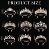 Zeyune 9 Pcs Tiaras and Crowns for Women Crystal Girls Princess Tiara Rhinestone Brides Crown Tiara Queen Crown with Combs for Wedding Birthday Quinceanera Pageant Prom Hair Accessories (Rose Gold)