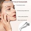 3D Metal Face Roller-Face Lift and V-Shaped, Face Massager-Anti-Aging and Relieves Facial Puffiness, Gua Sha Massage Tool for Face Neck Eye Body Skin Care