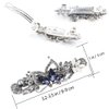 NODG 3 Pieces Hair Barrettes Crystal Rhinestones Hair Clips Butterfly French Clips Vintage Spring Hair Clips Hair Clips Barrettes Hair Clips Flower Bridal Hair Jewelry for Women Girls