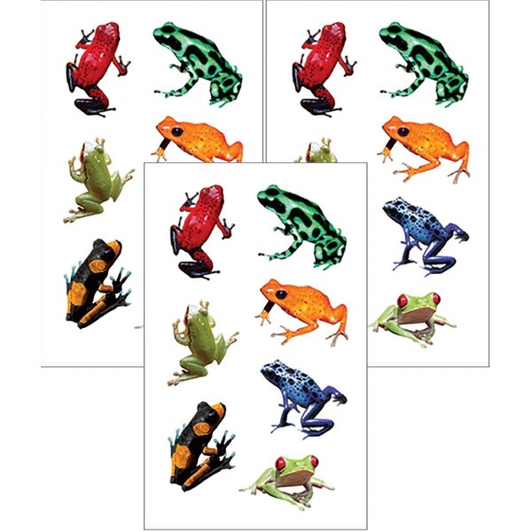 Playhouse Pack of Three Perforated Sticker Half-Sheets for Crafts, Trading & Collecting - Rainforest Frogs 1 Pack