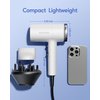 Wavytalk Hair Dryer with Diffuser 1875W Ionic Blow Dryer for Fast Drying with Concentrator Lightweight White.