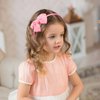 CIEHER Bow Headbands for Girls, Sparkling Rhinestone Bow Hairbands for Girls Bow Hair Accessories Girls Costume Accessories - Rose Pink