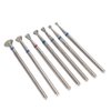 Sealing Cuticle Nail Drill Bit Ceramic Bits Set 7pcs 3/32 inch Diamond Carbide Electric Grinding Head Tool Cone Cuticle Nail Sealing Drill Bit for Remove Acrylic Gel Nails Manicure Pedicure (#3)