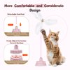 WYYUE Interactive Cat Toys for Indoor Cats, 2 in 1 Dual-Mode Cat Toys with Cat Wand and Cat Feather Toy, Natural Feathers and Realistic mice for Teaser Play and Chase Exercise with Kitten (Black)
