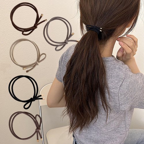 5 Pcs Fashion Women's Knotting Rubber Bands Reusable Hair Bands High Elasticity Seamless Hair Bands do Not Hurt Hair Suitable for Girls to Tie Their Hair in Daily Life(SK)