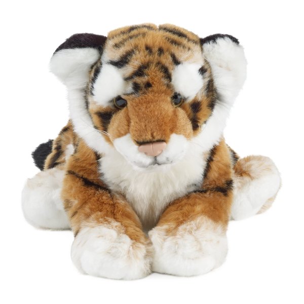 Living Nature Small Tiger Cub Stuffed Animal | Fluffy Tiger Animal | Soft Toy Gift for Kids | 10 inches