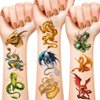 300PCS+24Sheets Dragon Party Favors Dragon Temporary Tattoos Dragon Party Favors Decorations for Kids Adults Dragon Birthday Party Supplies, Goodie Bag Fillers