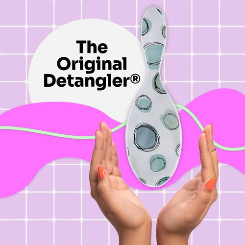 Wet Brush Original Detangler Hair Brush, Teal Dots (Watercolor Motif) - Ultra-Soft IntelliFlex Bristles - Detangling Brush Glide Through Tangles With Ease For All Hair Types - Wet & Dry Hair