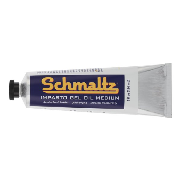 Schmaltz Artist Oil Impasto Gel Medium 150mL Tube - Quick Drying Impasto Gel to Increase Shine & Volume and Improve Transparency & Gloss - Single