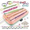Chilpals Friendship Bracelet Making Kit for Girls,Arts and Crafts for Kids Ages 8-12,Birthday Gifts Ideas for Girl 7 8 9 10 11 Year Old - 2 in 1 Bracelets String Maker Toys Set (Pink)