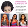 Drosuud Body Wave Lace Front Wigs Human Hair 13x6 HD Lace Frontal Glueless Wigs for Women Human Hair Pre Plucked with Baby Hair Brazilian Virgin Human Hair Lace Front Wigs 22inch