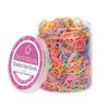 JASVERLIN 2000 Pcs Multicolor Rubber Bands, Tiny Hair Elastics Rainbow Small Braid Bands Baby Hair Elastics for Infants No Snag
