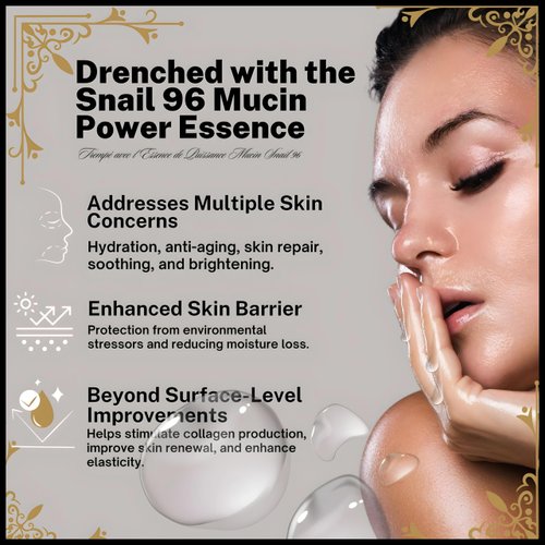 Snail Mucin Sheet Mask | Renewal Elixir Face Masks Skincare | 96% Power Snail Essence Serum for Skin Repair & Hydration | Treats UVA/UVB Photo-Aged Skin | Not Tested on Animals | Korean Skin Care
