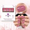 ELEVENAIL Daily Glossy Deep Purple Pink Red Press on False Nails Short Square Fake Fingernails Salon DIY Reusable Acrylic Nail Art Tips Manicure Gifts with Adhesive Tabs Nail File