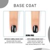 Vishine 2Pcs 0.54Oz Gel HEMA FREE Top Coat and Base Coat for Gel Nail Polish Color No Wipe Top Coat Brilliant Ultra High Gloss Long-lasting Anti-Wear Soak off UV Gel Home Manicure Nail Salon 16ml