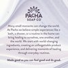 Pacha Bar Soap 3 Pack | Premium, Handcrafted, Hydrating | Natural Face Wash, Hand Cleanser, Body Wash | Soothing Essential Oils, 4 oz (Charcoal)