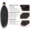 ADOIFAIR Kinky Straight Bundles Human Hair 16 18 20 Inch 100% Unprocessed 10A Brazilian Yaki Straight Human Hair 3 Bundles Remy Hair Extensions For Black Women 300g Natural Color