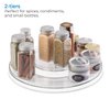 iDesign Linus Lazy Susan Cabinet Turntable - 2-Tier Organizer Tray for Kitchen Pantry or Countertops - 11", Clear