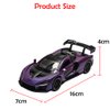 iPariser Toy Cars McLaren Senna Model Purple Alloy Collectibles Die-cast Vehicles with Sound and Light