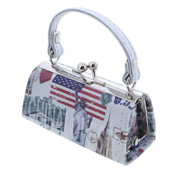 Souvenir Lipstick Case with Handle Mini Purse - Statue of Liberty