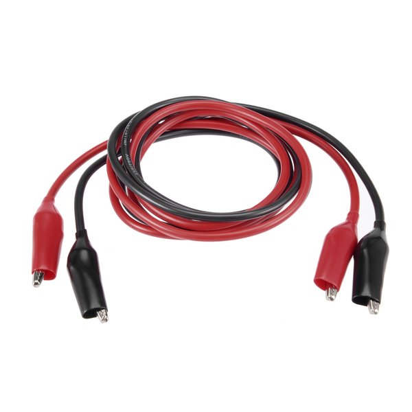 uxcell Double Ended Test Lead Alligator Clip Wire Jumper Cable 1.3meter Long 2pcs