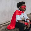 Everfan Red Polyester Satin Superhero Cape - Kids
