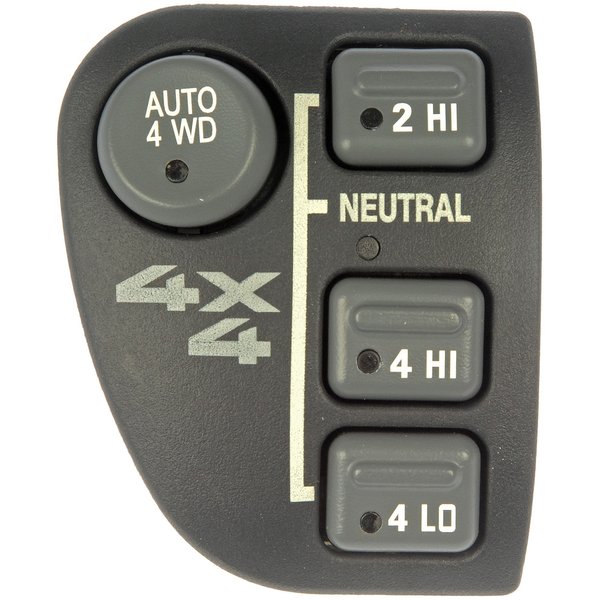 Dorman 901-060 Four Wheel Drive Selector Switch - Dash Mount; without/Electric Shift Compatible with Select Chevrolet / GMC / Oldsmobile Models , Black