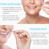 FERCAISH 400Pcs Disposable Individually Packaged Double Head Dental Floss Interdental Toothpick, Plastic Brush Teeth Stick Oral Care Toothpicks Teeth Cleaning Tool(White)