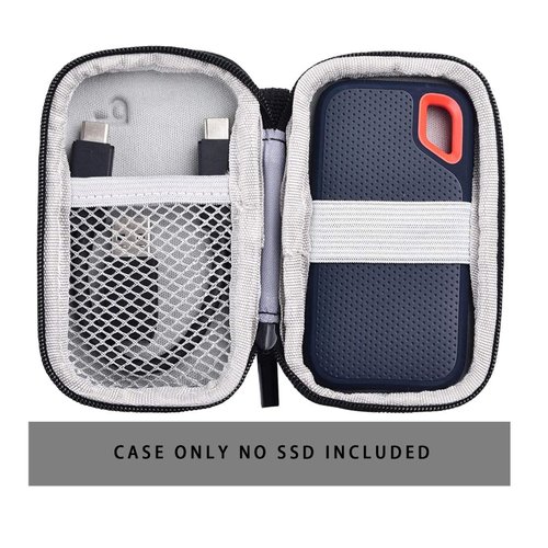Hard Case Compatible for SanDisk 500GB/ 250GB/ 1TB/ 2TB/ 4TB Extreme Portable SSD - SDSSDE60-500G-G25, Also Fits for Sandisk Pro (Black)