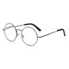EYE ZOOM Metal Frame Round Reading Glasses with Spring Hinge (Gunmetal, 3.00 Strength)