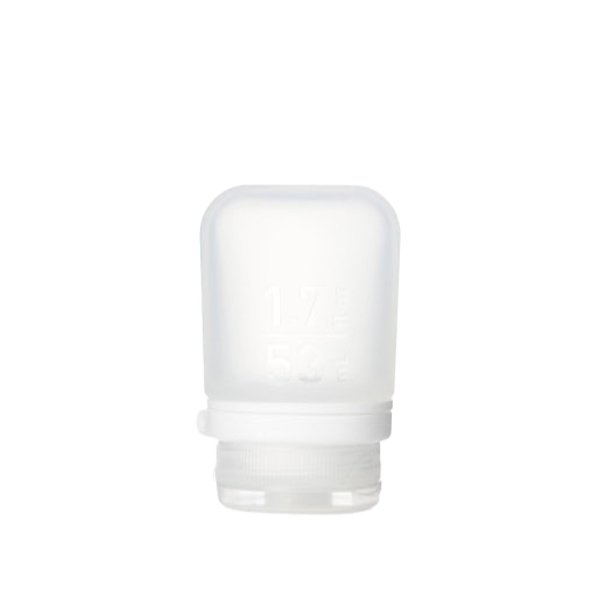 humangear GoToob+ (Small) | Refillable Silicone Travel Bottle | Locking Lid | Food-Safe Material | Clear, Small (1.7 fl.oz; 53ml)
