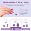 SAVILAND Acrylic Nail Kit – 30g Clear Acrylic Powder & 60ml Acrylic Liquid Set with Nail Brush Nail Forms Tools Extension Nail Kit for Beginners with Everything for Home DIY Salon Nails Application