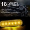4-Pack 6 LED Amber Strobe Lights Vehicles Trucks Emergency Strobe Lights Kit 12V -24V Warning Hazard Flash Strobe Lights Bar Grill Grille Surface Mount Super Bright Waterproof