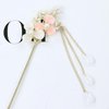 inSowni 8 Pieces Retro Vintage Asian Japanese Chinese Hanfu Gold Metal Flower Hair Sticks with Pearl Pendants Fishtail Lotus Butterfly Long Hair Pins Forks Chopsticks Bun Updo Holders for Women Girls