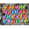 HOZKEAP 24 Packs Bulk Chicks shape Backpack Mini Pop Rainbow Keychain, fidgets Bubble Toys for Kids Children Classroom Students Birthday Party Favors