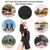 Makartt UV Gloves for Nail Lamp Gel Curing, UPF50+ UV Protection Gloves for Manicures Dryer, Fingerless Anti UV Protect Hands From UV Harm, Nail Art Skin Care Gloves for UV Gel Nail Light, Black