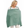 Wimst Muslin Nursing Cover Breastfeeding for Women, Soft and Breathable Breastfeeding Cover with Rigid Hoop for Nursing Apron (Roman Green)