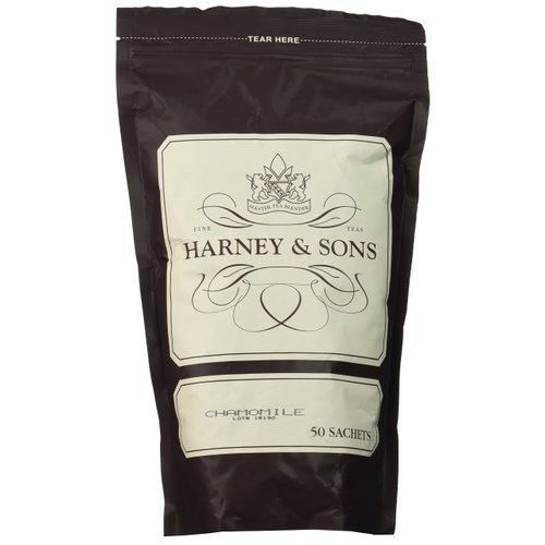 Harney & Sons Chamomile Caffeine-Free Premium Herbal Tea - Bag of 50 Sachets