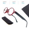 OLOMEE Reading Glasses Women Men Cute Round Readers Cheaters +2.50 Stylish Lightweight Reader Glasses 4 Pack Comfortable Fit Spring Hinge