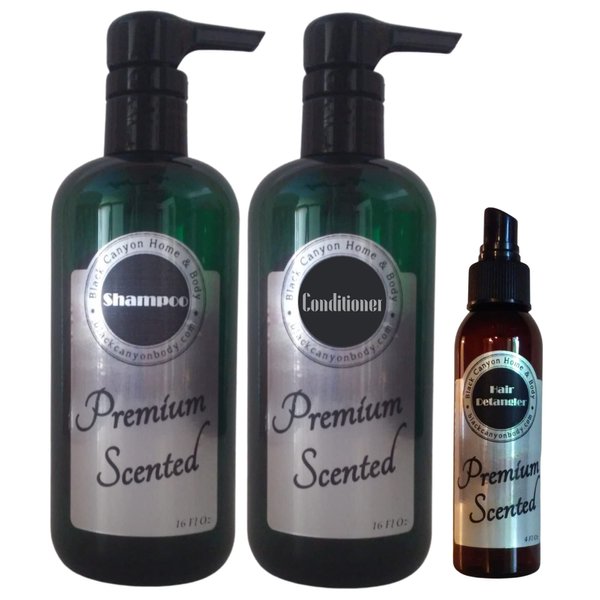 Black Canyon German Chocolate Cake Scented Argan Oil Hair Shampoo, Conditioner and Hair Detangler