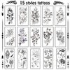 Cerlaza 56 Styles Temporary Tattoos for Women Adults, Fake Henna Tattoo Sleeves Semi Permanent Flower Tattoos Butterfly Stickers, Tatuajes Temporales Women Leg Makeup Waterproof