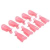 KINGMAS 10 Pcs Gel Nail Polish Remover Clips, Plastic Acrylic Nail Art Remover Soak Off Wrap Cleaner Cap Clip