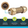 SharkBite 1/2 Inch Check Valve, Push to Connect Brass Plumbing Fitting, PEX Pipe, Copper, CPVC, PE-RT, HDPE, U2008-0000LFA