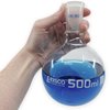 Eisco Labs - 500 mL Flat Bottom Boiling Flask with 24/40 Ground Joint, Borosilicate Glass, Ideal for Organic Chemistry, Heating, Distillation, Reflux, Extractions & Solution Prep in Laboratories
