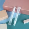 50 PCS Empty long slim 15ml squeeze lip gloss tube lip oil soft tubes with Syringes (Clear lid)