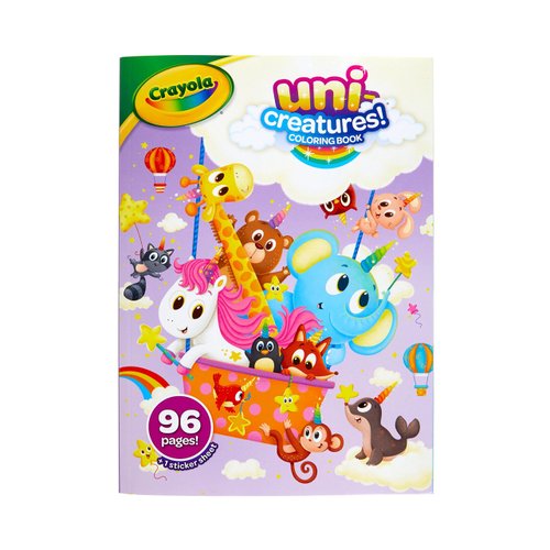 Crayola Uni-Creatures Coloring Book, 96 Unicorn Coloring Pages, Gift for Kids, Ages 3, 4, 5, 6, Multi