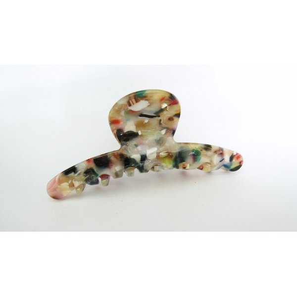 Generic Multi colored speckled marbled design hair claw clip for fine, thin hair