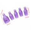 yueton Pack of 10 Reusable Toenail Nail Art Soak Off Cap Clip UV Gel Polish Remover Tool (Purple)
